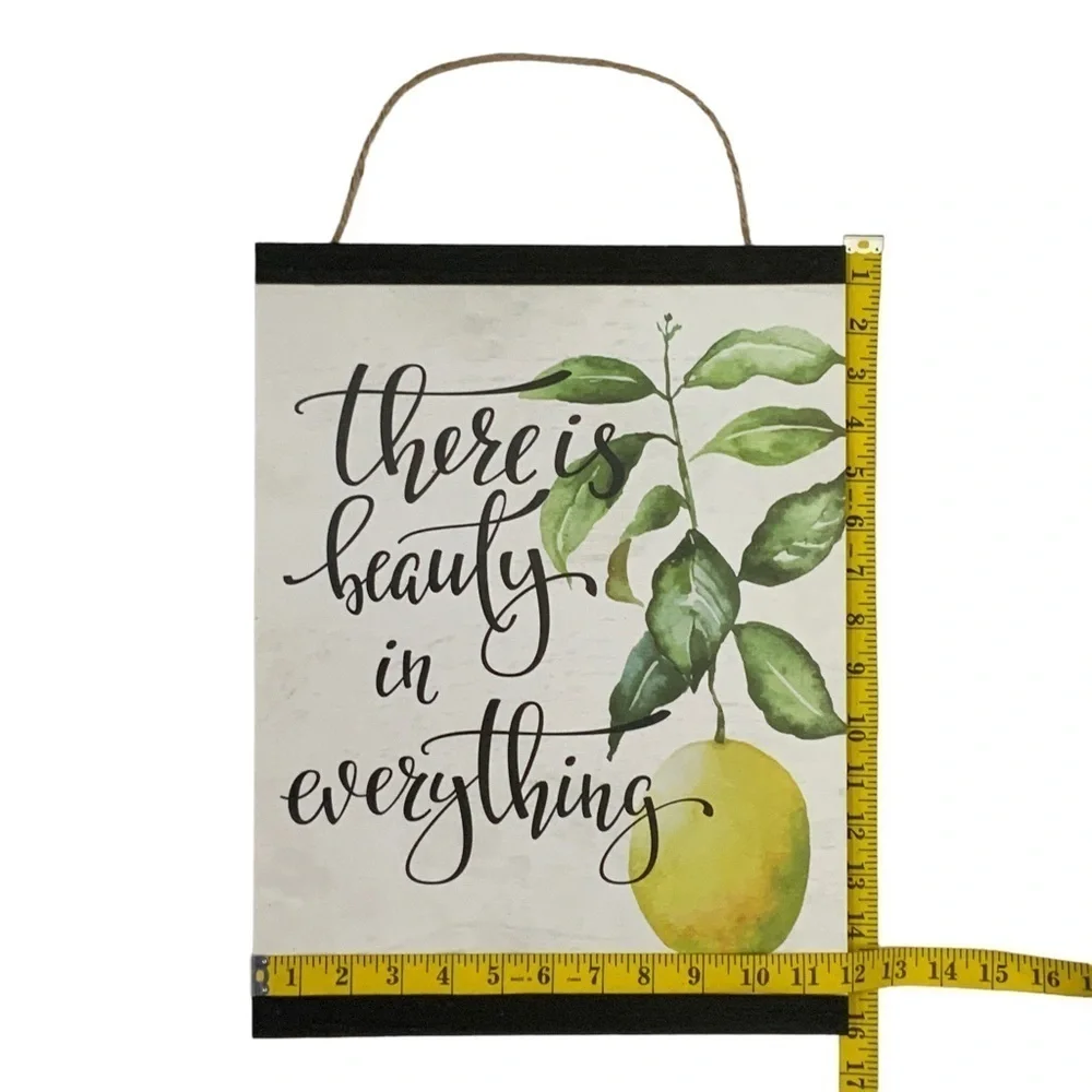 Zest Garden Wall Hanging Lemon Modern FarmHouse Shabby Phrase Large 25 x 12 in